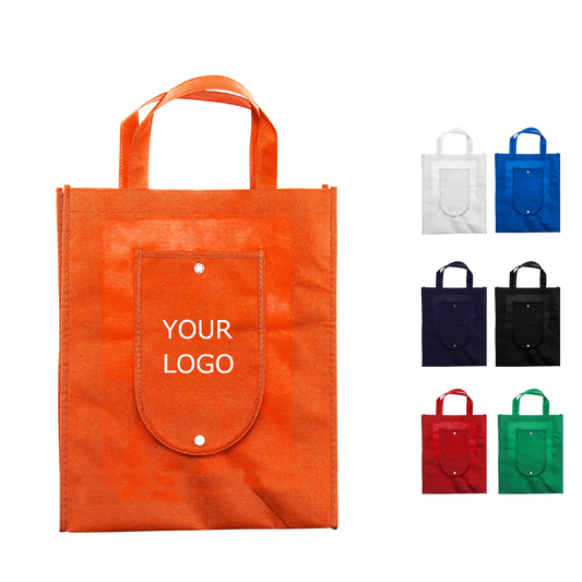 Foldable Non-woven Bag, Portable Bag with a Large Storage Space, 15.6" x 12.6" x 3.9", MOQ 500