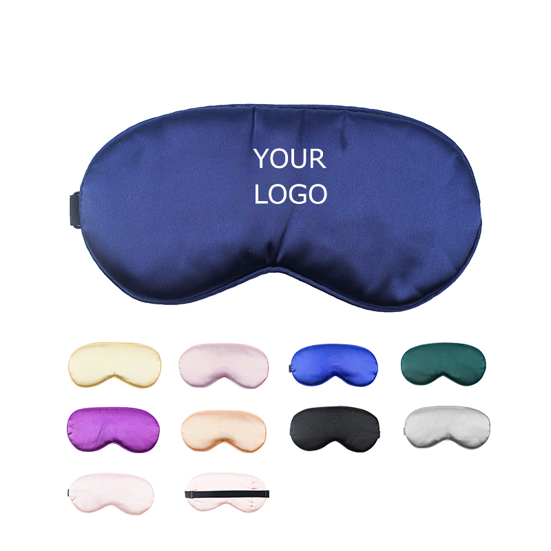 Double Sided Like Silk Eye Mask with Interlayer, Adjustable Elastic Strap, MOQ 10