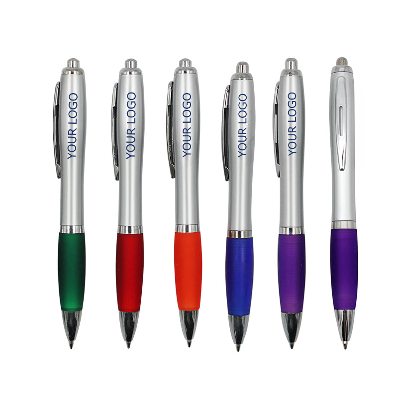 Retractable Ballpoint Pens, Plastic Barrels, Medium Point, MOQ 10