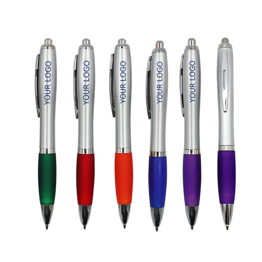 Retractable Ballpoint Pens, Plastic Barrels, Medium Point, MOQ 10