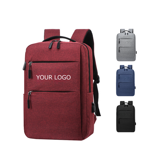 Durable Multi-pocket Business Laptop Backpack with USB Charging Port MOQ 10