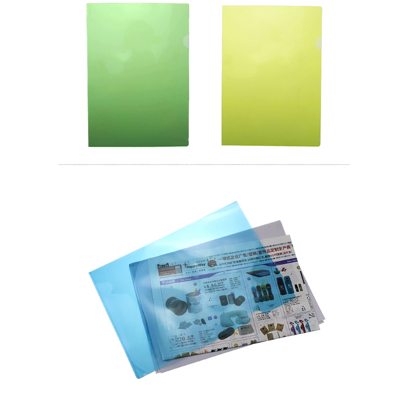 Clear Plastic L Type File Folders for Office MOQ 50