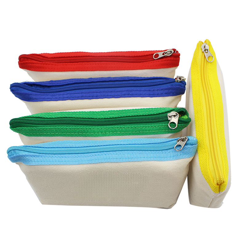 Pencil Case Pouch with Colorful Zipper MOQ 10