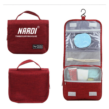 Korean Style Portable Toiletry Bag, Oxford Fabric Cosmetic Bag, 8.7" x 4.3" x 8.7", MOQ 10