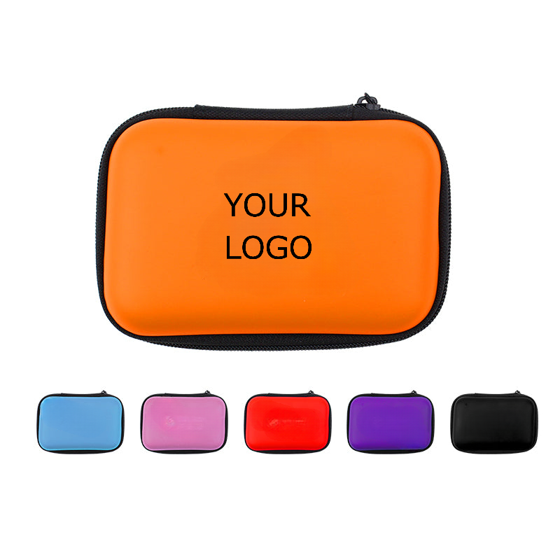 Rectangle Headphone USB Cable Storage Bag, Electronic Organizer, EVC Cover, Waterproof, MOQ 20