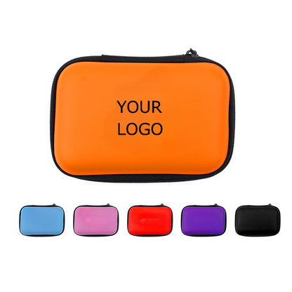 Rectangle Headphone USB Cable Storage Bag, Electronic Organizer, EVC Cover, Waterproof, MOQ 20