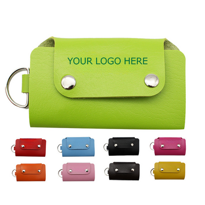 PU Key Holder, Key Case, Key Organizer with 6 Key Hooks,Snap Button Closure,  MOQ 20