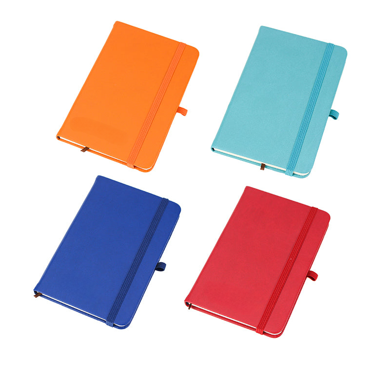 PU Notebook, Elastic Band Closure, A6, 3.7" x 5.5", 74 Sheets, MOQ 10