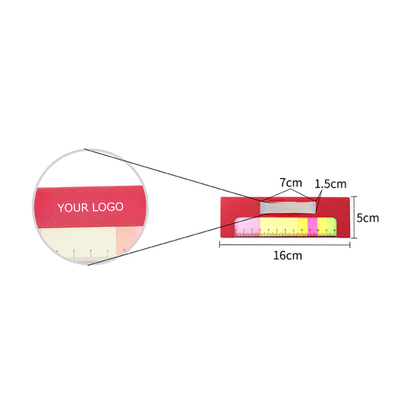 Sticky Pad, Ruler Holder, 6.3" x 2", MOQ 50