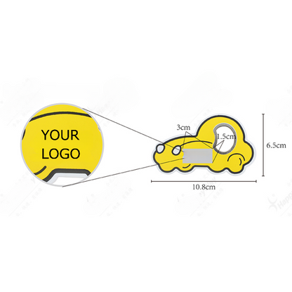 Cute Car Shaped Bottle Opener with Magnet, Fridge Magnet Sticker, MOQ 100