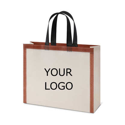 12.60"x10.24"x3.94" Lamination Non-woven Shopping Tote Bag Eco-friendly Storage Bag