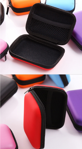 Rectangle Headphone USB Cable Storage Bag, Electronic Organizer, EVC Cover, Waterproof, MOQ 20