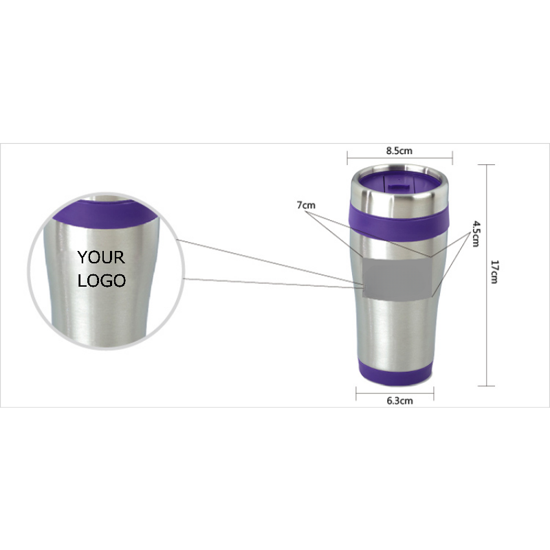 400ML Stainless Steel Tumbler with Lid for Car, MOQ 10