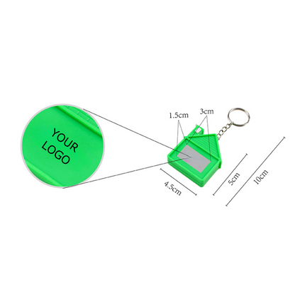 House-shaped Tape Measure,  1M, Key Tag,  Key Chain, MOQ 100