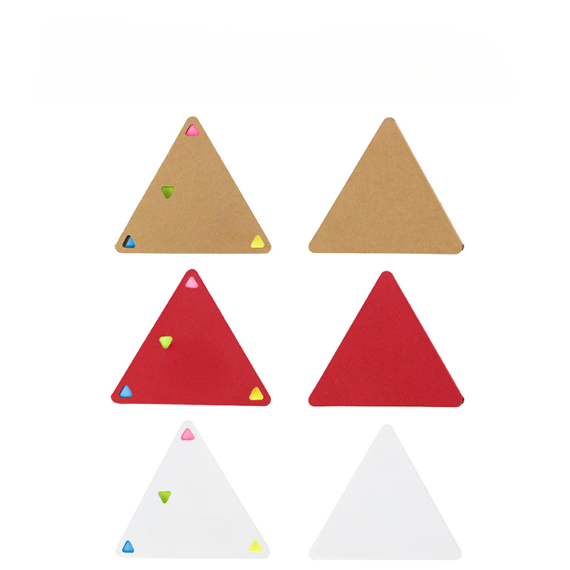 Mini Triangle Sticky Notes Pad, Post-it Notes Pad, 4" x 4" x 4", MOQ 50