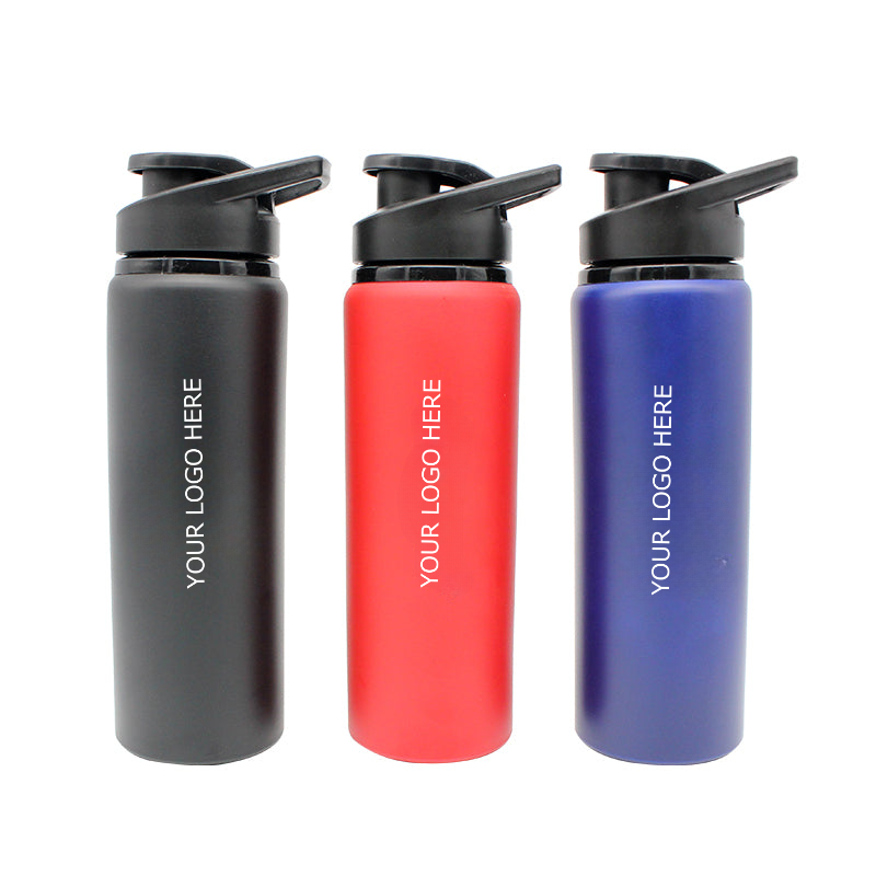 750ML Aluminum Sports Bottle, Reusable Lightweight Snap Lid Water Bottle, MOQ 10