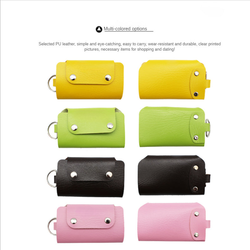 PU Key Holder, Key Case, Key Organizer with 6 Key Hooks,Snap Button Closure,  MOQ 20