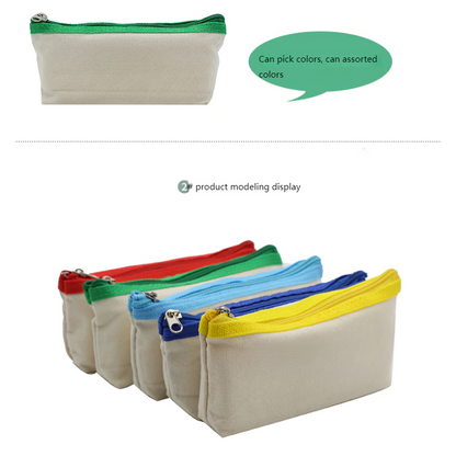 Pencil Case Pouch with Colorful Zipper MOQ 10