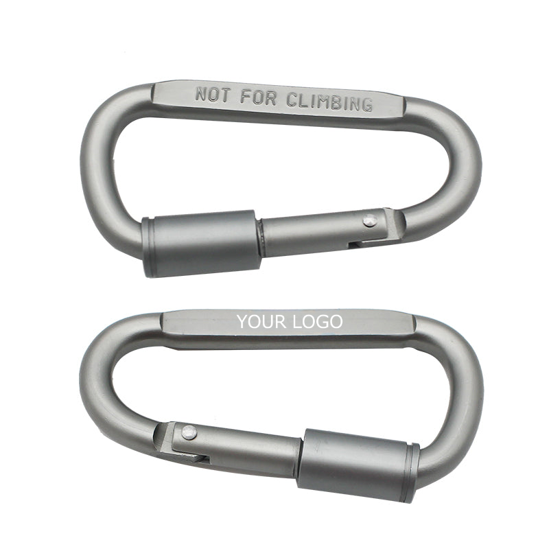 High Quality Aluminum Alloy D Ring Carabiner, MOQ 100