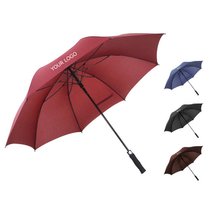 Large Golf Umbrella Windproof with 8 Ribs, Hand Open, MOQ 50