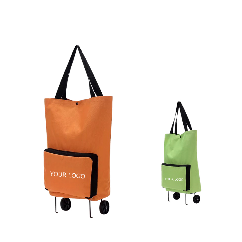 Custom Portable Foldable Supermarket Tug Bag Shopping Cart Portable Trolley MOQ 10